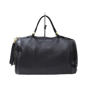 GUCCI Interlocking GG Boston Bag Black Leather Storage